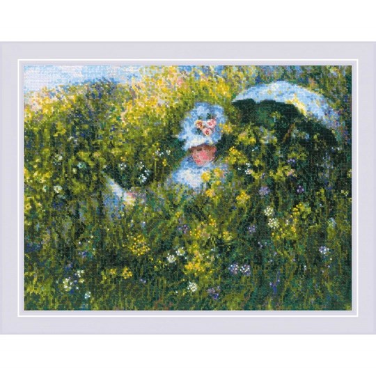 Image 1 of RIOLIS In the Meadow - Monet Cross Stitch Kit
