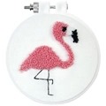 Image of Design Works Crafts Flamingo Punch Needle Kit