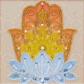 Image 1 of VDV Hamsa Protective Amulet Embroidery Kit