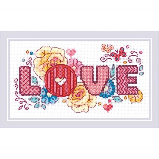 Image 1 of RIOLIS Love Wedding Sampler Cross Stitch Kit