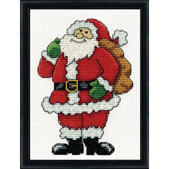 Image 1 of Design Works Crafts Santa Christmas Cross Stitch Kit