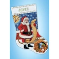 Image of Design Works Crafts Santa's List Stocking Christmas Cross Stitch Kit