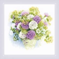 Image of RIOLIS Watercolour Carnations Cross Stitch Kit
