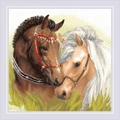 Image of RIOLIS Pair of Horses Cross Stitch Kit
