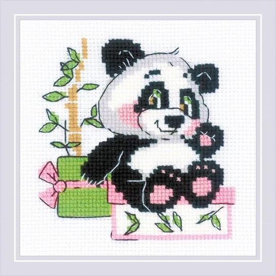 Image 1 of RIOLIS Panda Gift Cross Stitch Kit
