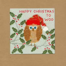 Bothy Threads Xmas Owl Christmas Card Making Christmas Cross Stitch Kit