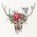 Image of Dimensions Woodland Deer Christmas Cross Stitch Kit