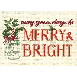 Dimensions Merry and Bright Christmas Cross Stitch Kit