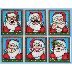 Design Works Crafts Selfie Santa Ornaments Christmas Cross Stitch Kit