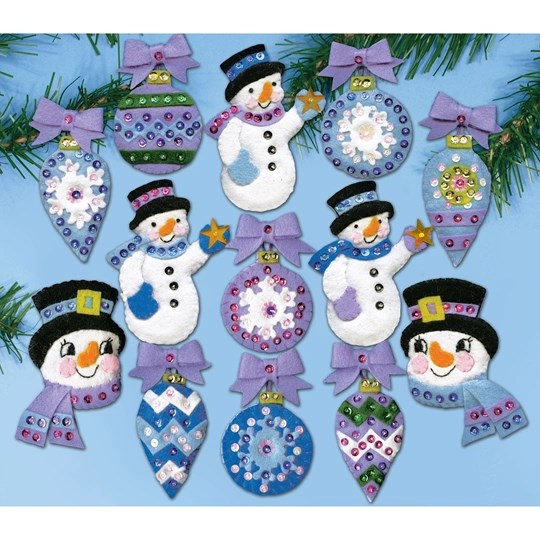 Image 1 of Design Works Crafts Frosty Fun Ornaments Christmas Craft Kit