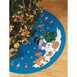 Design Works Crafts Frosty Fun Tree Skirt Christmas Craft Kit