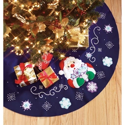Design Works Crafts Snowflake Santa Tree Skirt Christmas Craft Kit