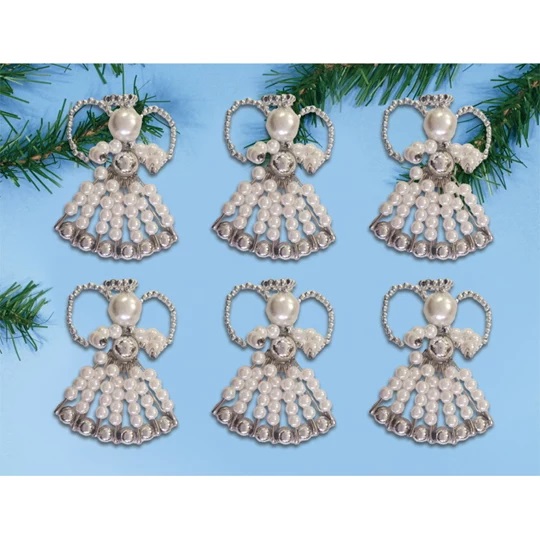 Image 1 of Design Works Crafts Angels Ornaments Christmas Craft Kit