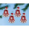 Image of Design Works Crafts Winter Girls - Red Ornaments Christmas Craft Kit