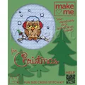 Image of Mouseloft Cosy Owl Christmas Card Making Christmas Cross Stitch Kit