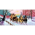 Image of Diamant Three Horse Sleigh Tapestry Canvas