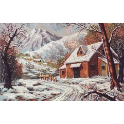 Diamant Winter Cabin Tapestry Canvas