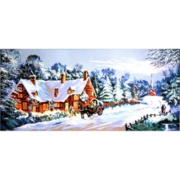 Gobelin-L Christmas Visit Tapestry Canvas