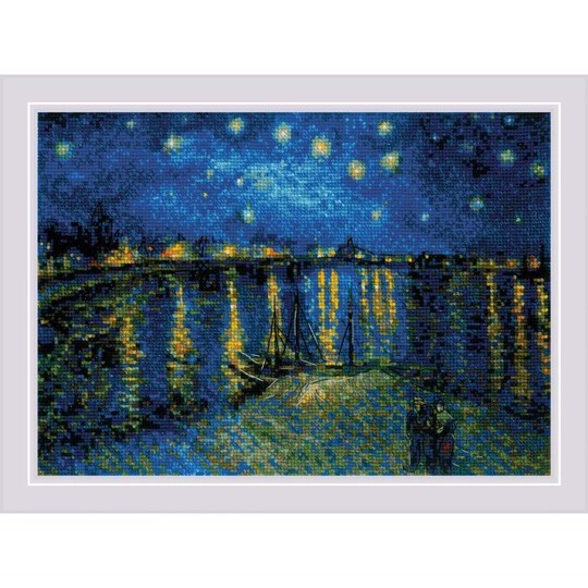 Image 1 of RIOLIS Starry Night over the Rhone Cross Stitch Kit