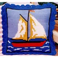 Image of Gobelin-L Sail Boat Cushion Cross Stitch Kit