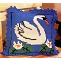 Image of Gobelin-L White Swan Cushion Cross Stitch Kit