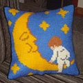 Image of Gobelin-L Baby on the Moon Cushion Cross Stitch Kit