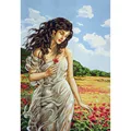 Image of Gobelin-L Lady in the Poppy Field Tapestry Canvas