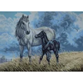 Image of Gobelin-L Horse with a Foal Tapestry Canvas
