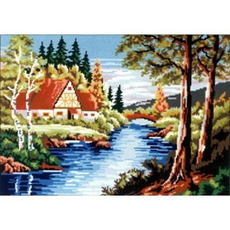 Gobelin-L House by the River Tapestry Canvas