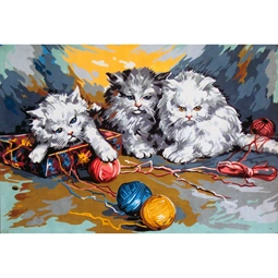 Gobelin-L Three Kittens Tapestry Canvas