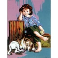 Image of Gobelin-L Boy with a Dog Tapestry Canvas