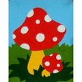 Image of Gobelin-L Red Mushroom Tapestry Canvas