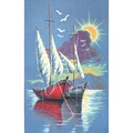 Image of Diamant Scarlet Ship Tapestry Canvas