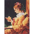 Image of Diamant Lady Reading Tapestry Canvas