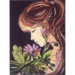 Diamant Girl with Anemone Tapestry Canvas