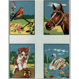 Diamant Collection of Four Animals Tapestry Canvas