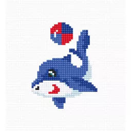 Luca-S Dolphin Cross Stitch Kit
