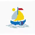 Image of Luca-S Sailing Boat Cross Stitch Kit