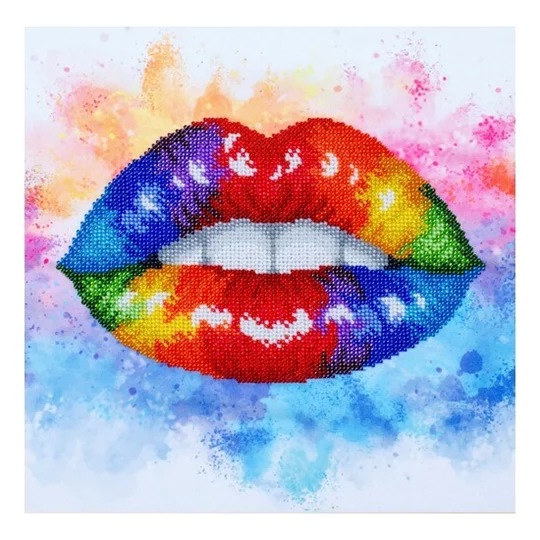 Image 1 of VDV Colourful Lips Embroidery Kit