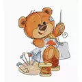 Image of Luca-S Teddy Bear Stitching Cross Stitch Kit