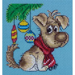 Klart Christmas Pup Cross Stitch Kit