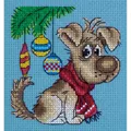 Image of Klart Christmas Pup Cross Stitch Kit