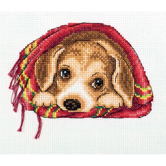 Image 1 of Klart Cuddly Puppy Cross Stitch Kit