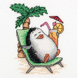 Klart Penguin Holiday Cross Stitch Kit
