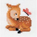 Image of Klart Fawn and Butterfly Cross Stitch Kit