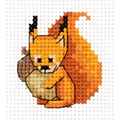 Image of Klart Squirrel and Acorn Cross Stitch Kit