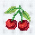 Image of Klart Cherries Cross Stitch Kit