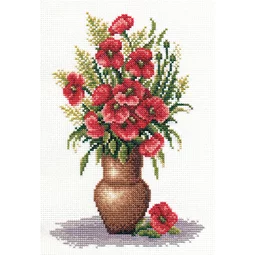 Panna Poppy Bunch Cross Stitch Kit