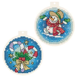 Panna Candy Cane Bauble Ornaments Christmas Cross Stitch Kit
