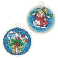 Image of Panna Candy Cane Bauble Ornaments Christmas Cross Stitch Kit